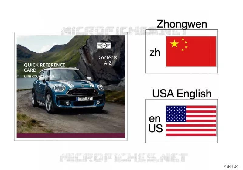 Carte de référence rapide F60 MINI MINI COOPER SD 2015 Cooper SD ALL4 N Cooper SD ALL4