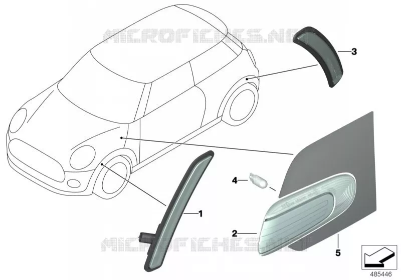 Clignotant avant/latéral MINI MINI JOHN COOPER WORKS 2015 JCW ALL4 N JCW ALL4