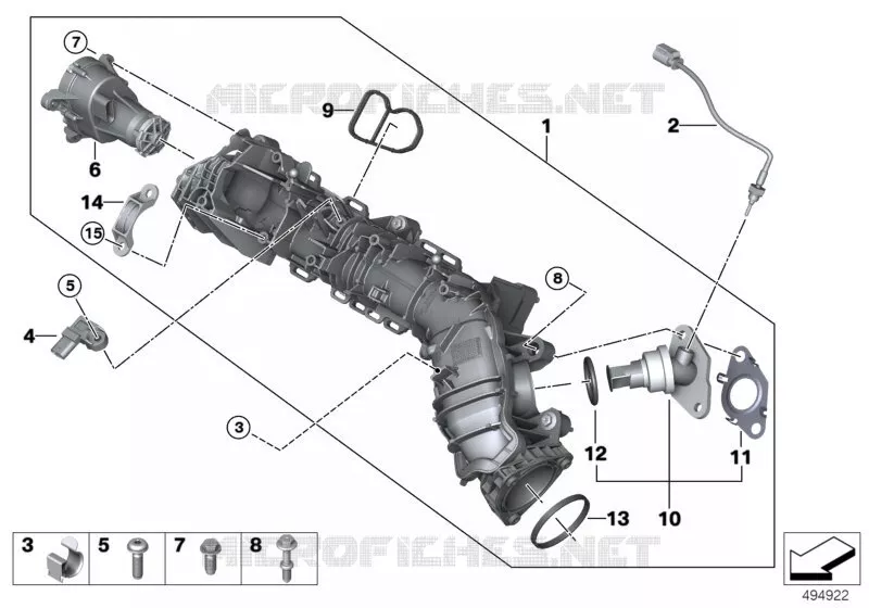 Disp.admiss.AGR avec régulat.d couvercle MINI MINI COOPER D 2017 Cooper D N Cooper D