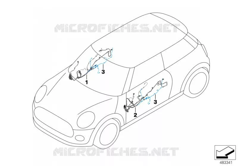 Faisceau de câbles de porte MINI MINI JOHN COOPER WORKS 2015 JCW N JCW