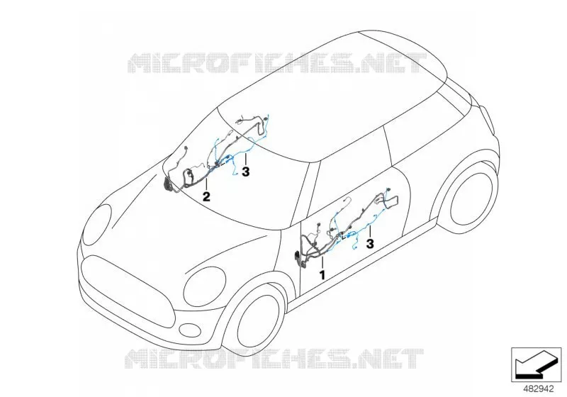 Faisceau de câbles de porte MINI MINI ONE 2015 One N One