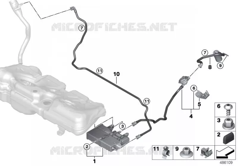 Filtre a charbon act./aeration carburant MINI MINI COOPER S 2014 Cooper S N Cooper S