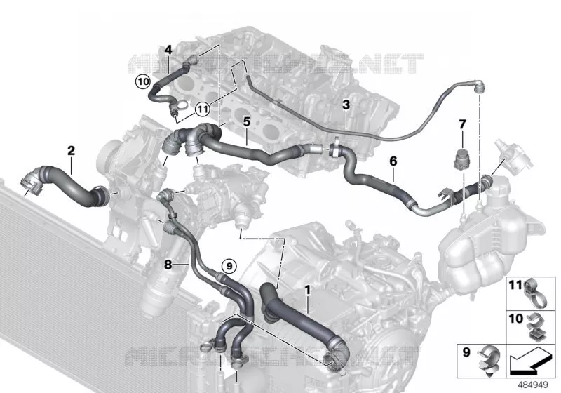 Flexibles système de refroidissement MINI MINI JOHN COOPER WORKS 2016 JCW N JCW