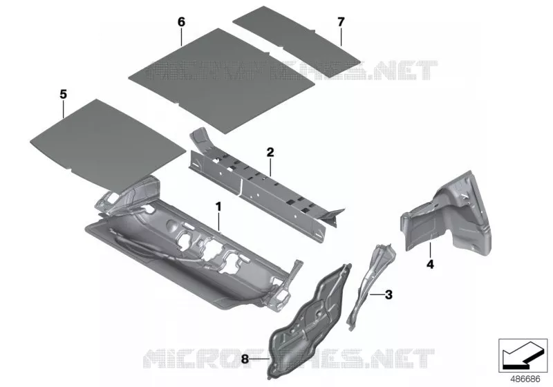 Insonorisation arriere MINI MINI COOPER 2014 Cooper N Cooper