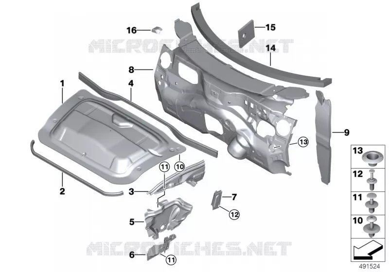 Insonorisation avant MINI MINI COOPER D 2012 Cooper D 2.0 N Cooper D 2.0