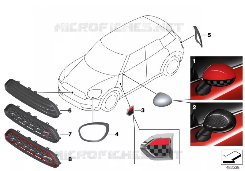 JCW accessoires aérodynamiques - F60 MINI MINI COOPER SD 2017 Cooper SD N Cooper SD