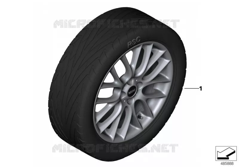 JCW roue all.lég.Cross Spoke R112 - 17