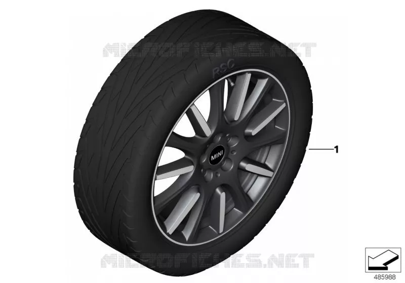 MINI roue all.lég.High Spoke 596- 18