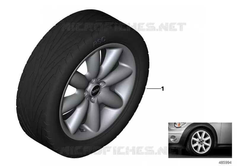 MINI roue all.lég.S Spoke R85 - 17