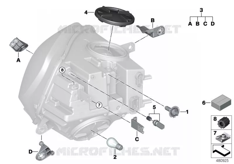 Pièces de projecteur halogène MINI MINI COOPER 2016 Cooper N Cooper