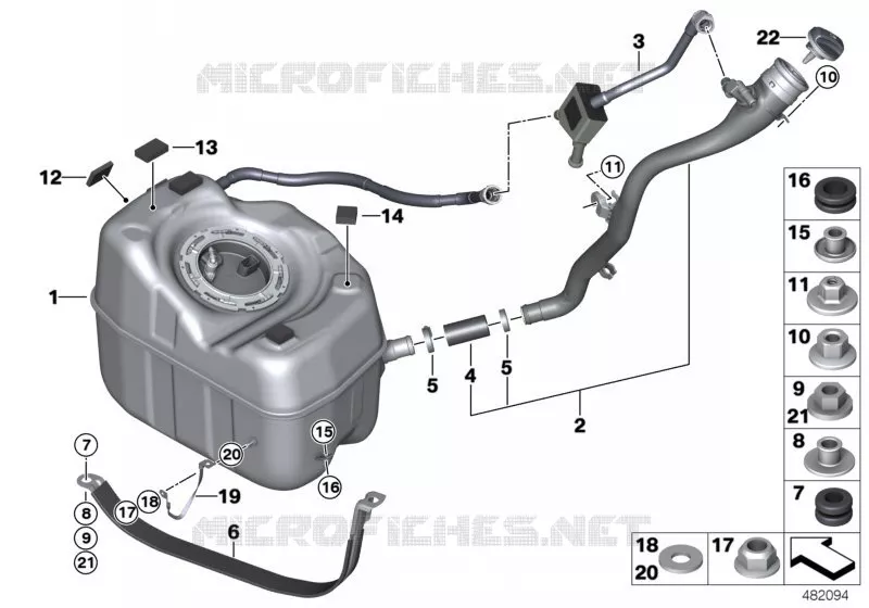 Pieces de reservoir a carburant MINI MINI COOPER SE 2015 Cooper SE ALL4 N Cooper SE ALL4