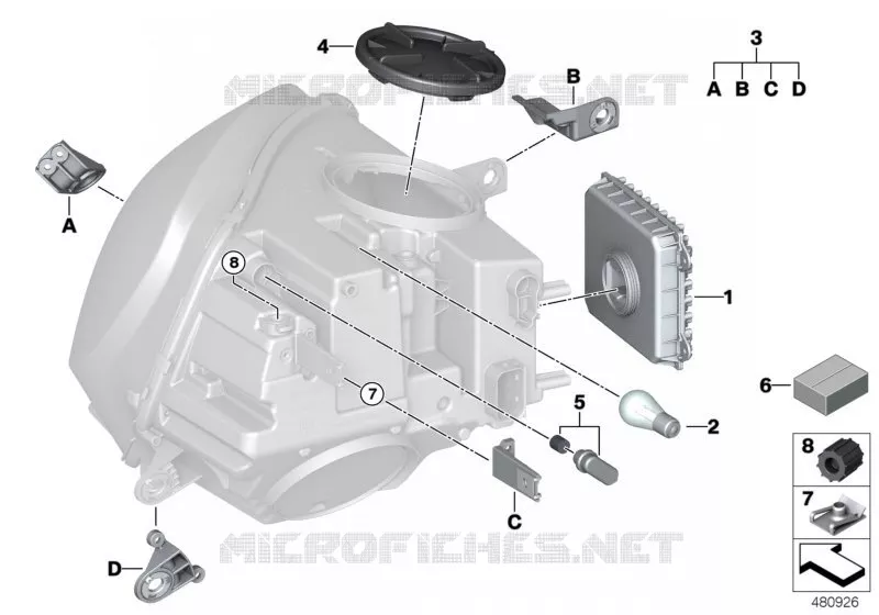Pièces détachées projecteur à LED MINI MINI COOPER SD 2015 Cooper SD ALL4 N Cooper SD ALL4