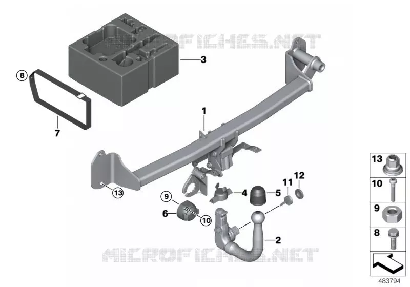 Préparation pour porte-bagages arrière MINI MINI COOPER S 2015 Cooper S N Cooper S