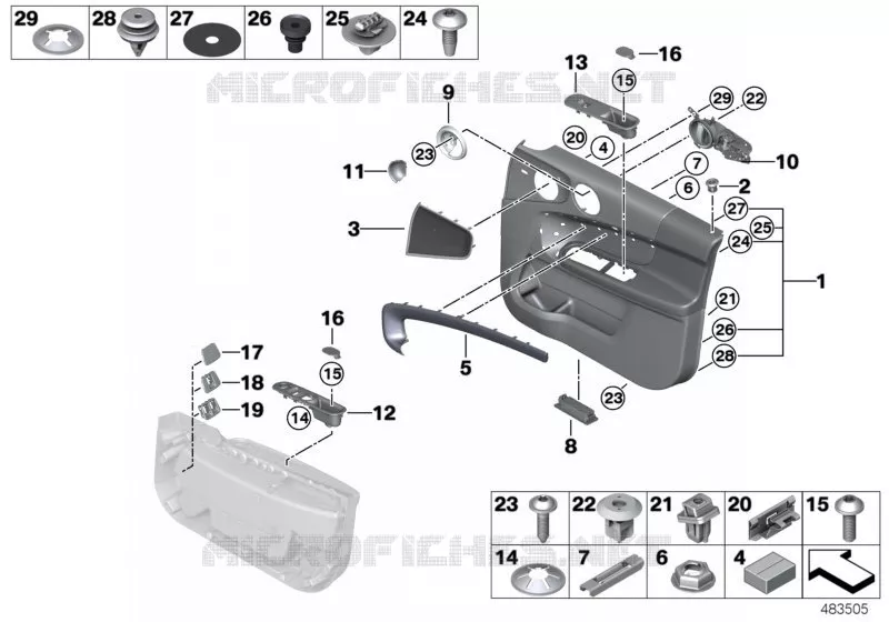Revetement de porte, avant MINI MINI COOPER SE 2016 Cooper SE ALL4 N Cooper SE ALL4