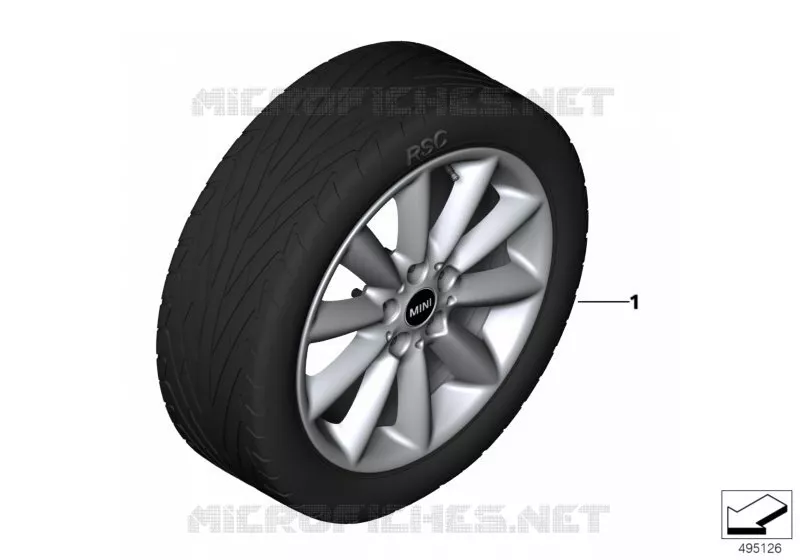Roue LM MINI Vent Spoke 518 - 17