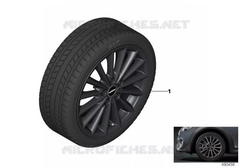 Roue hiver complète JCW Multisp.505-17