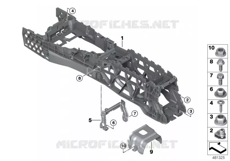 Support console centrale MINI MINI COOPER SE 2016 Cooper SE ALL4 N Cooper SE ALL4