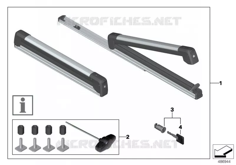 Support ski et snowboard télescopique MINI MINI COOPER SD 2014 Cooper SD N Cooper SD