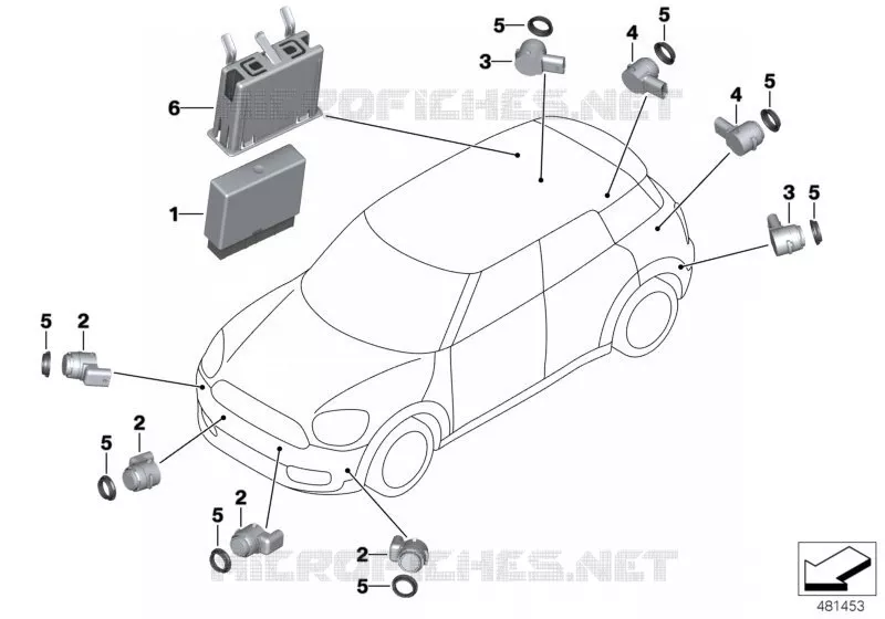 Système daide au stationnement (PDC) MINI MINI ONE D 2017 One D N One D
