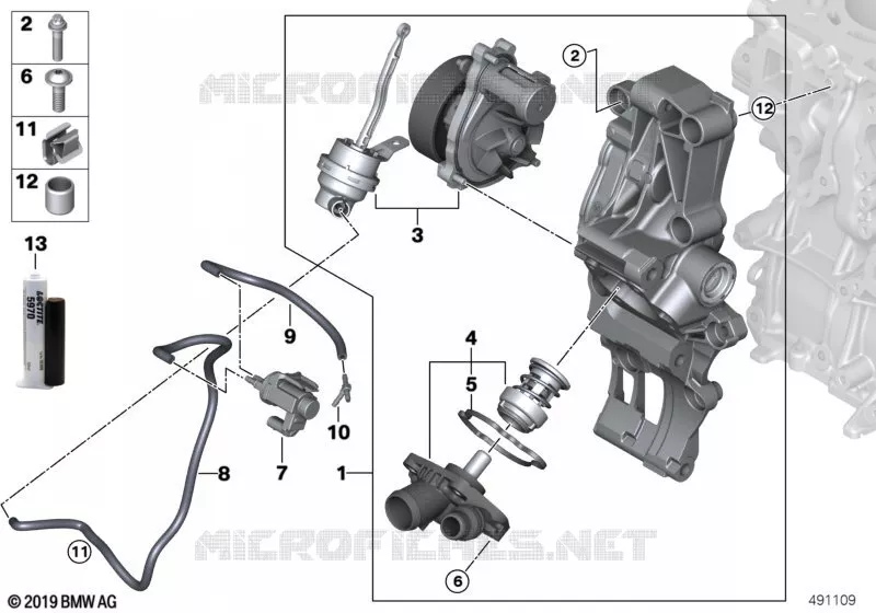 Syst.refroid. - pompe liquide/Thermostat MINI MINI COOPER D 2017 Cooper D N Cooper D