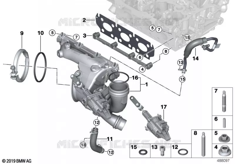 Turbo-compresseur avec lubrification MINI MINI ONE FIRST 2014 One First N One First