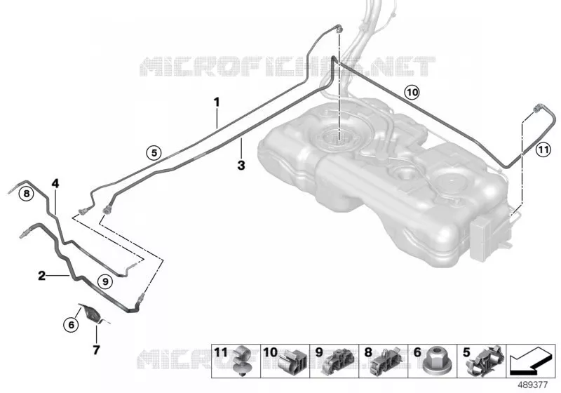 Tuyau du combustible et pièces de fixat. MINI MINI COOPER S 2018 Cooper S ALL4 N Cooper S ALL4