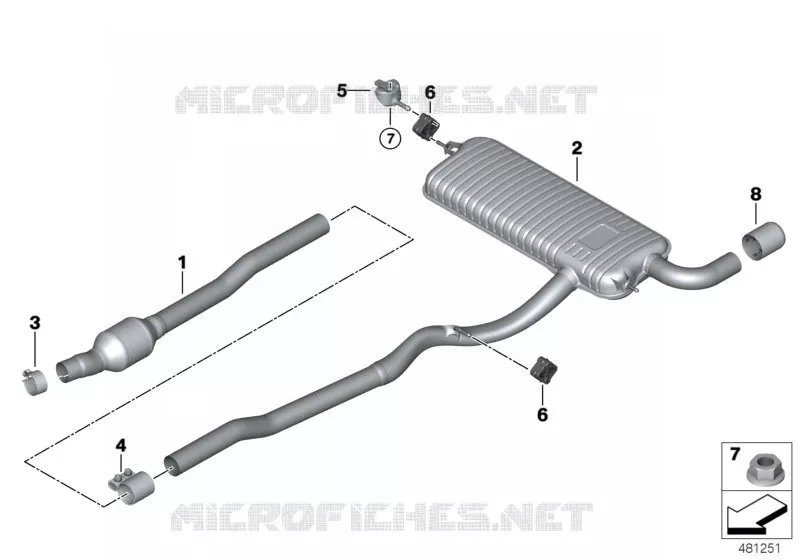 système déchappement arrière MINI MINI COOPER D 2016 Cooper D ALL4 N Cooper D ALL4