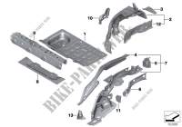 Passage de roue ar/elements de plancher pour MINI Cooper D de 2013