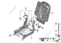 Siège arrière cadre de siège pass.charg. pour MINI Cooper SD de 2012