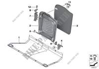 Siège arrière cadre de siège pass.charg. pour MINI Cooper D 1.6 de 2010