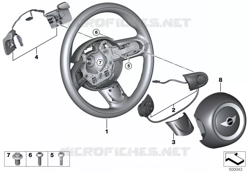 Airbag volant sport multif. manettes MINI MINI COOPER S 2010 Cooper S N Cooper S
