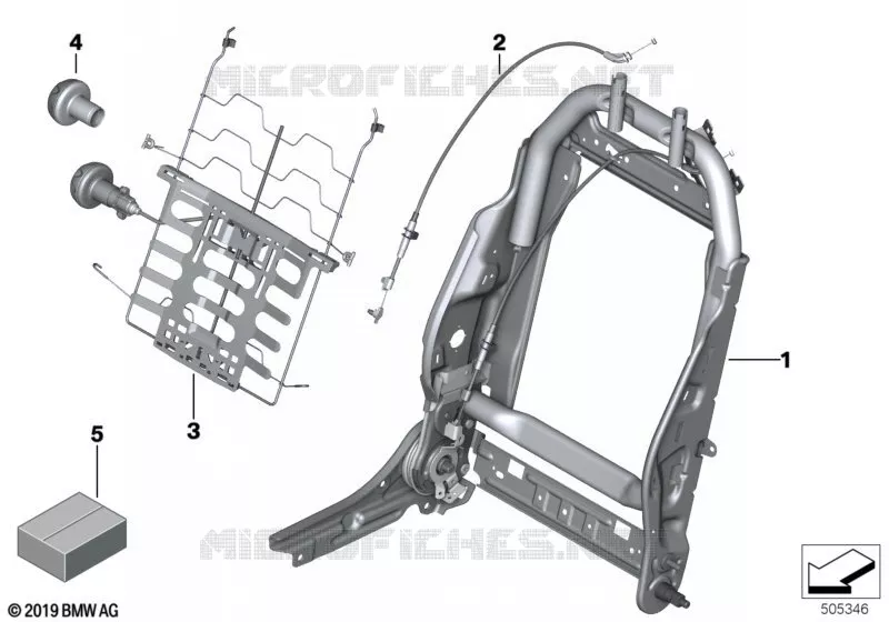 Cadre de dossier de siege avant MINI MINI COOPER SD 2011 Cooper SD N Cooper SD