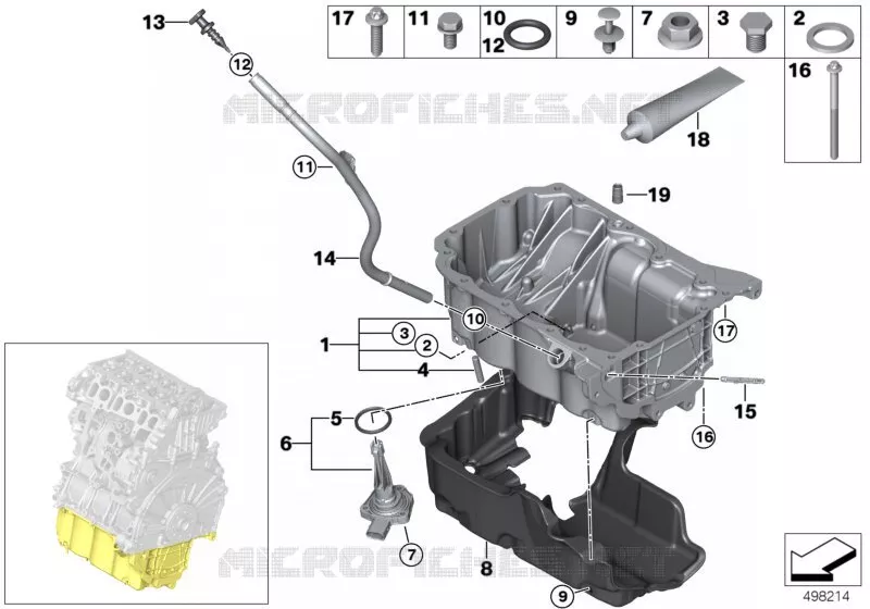 Carter dhuile/indicateur niveau dhuile MINI MINI ONE D 2016 One D N One D