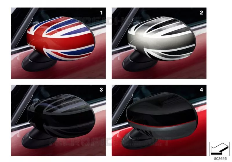 Coques rétr.ext.teinte carr.- F5x, F6x MINI MINI JOHN COOPER WORKS 2016 JCW N JCW