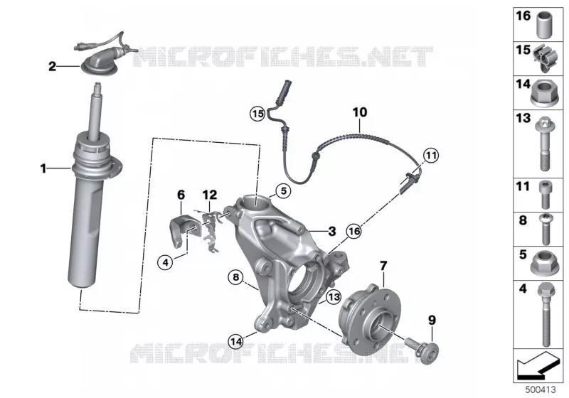 Elément susp. avant VDC / pces accolées MINI MINI ONE FIRST 2014 One First N One First
