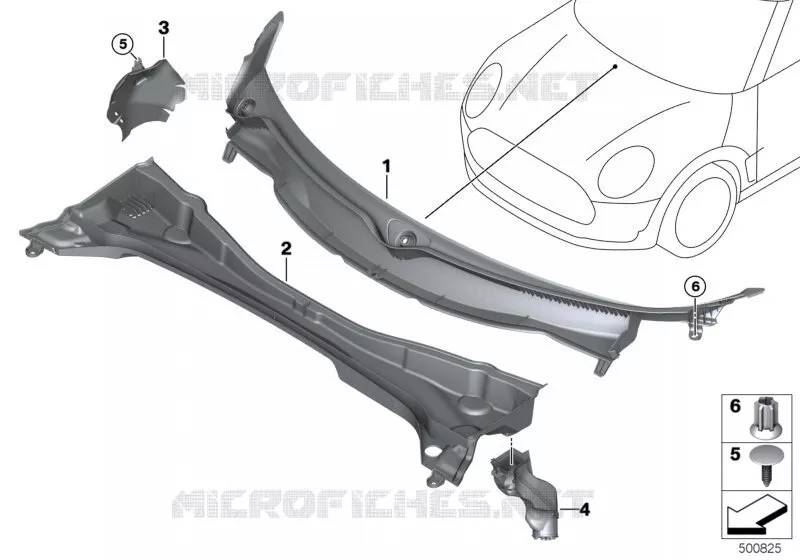 Garniture dauvent extérieure MINI MINI COOPER SD 2018 Cooper SD ALL4 N Cooper SD ALL4