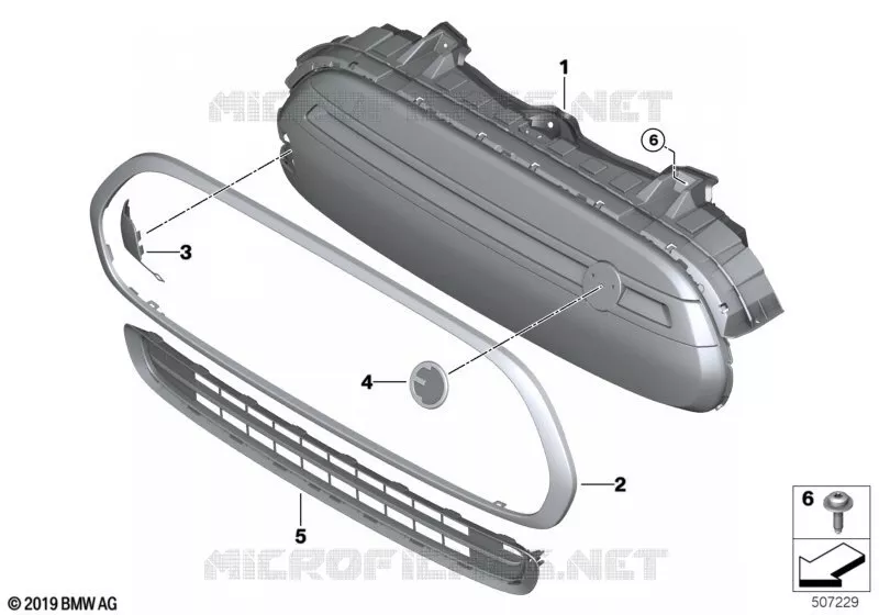 Garniture éléments enjoliveurs avant MINI MINI COOPER SE 2018 Cooper SE N Cooper SE