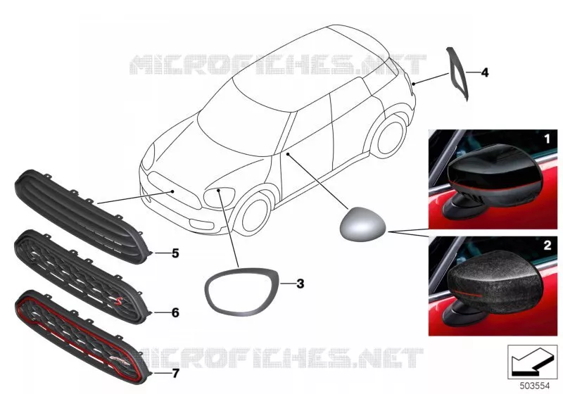 JCW accessoires aérodynam.- F60 NOUVEAU MINI MINI COOPER SD 2017 Cooper SD N Cooper SD