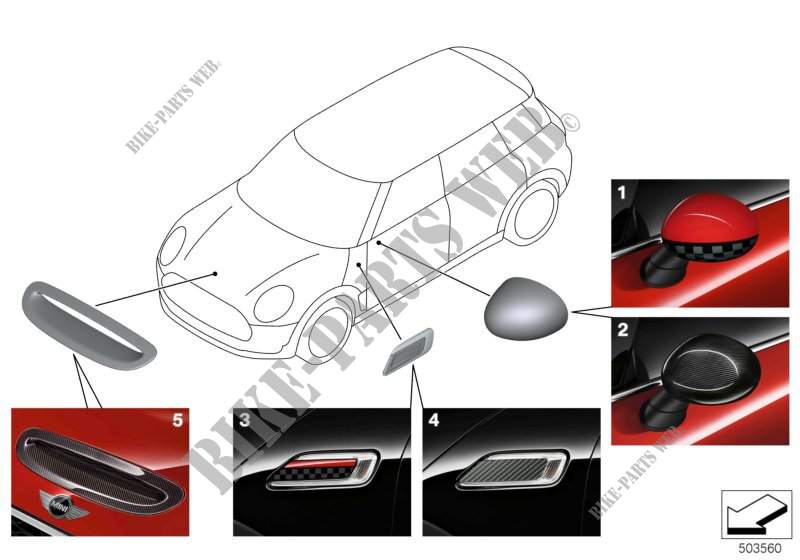 JCW accessoires aérodynamiques   F54 pour MINI Cooper de 2014
