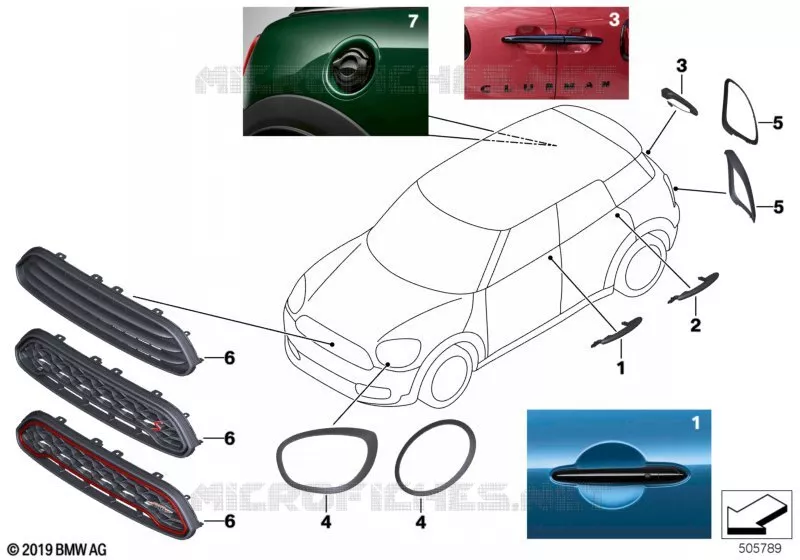 MINI accessoires extérieur Piano Black MINI MINI COOPER SD 2016 Cooper SD N Cooper SD