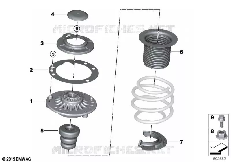 Pièces de palier/semelle de ressort MINI MINI COOPER SE 2018 Cooper SE N Cooper SE