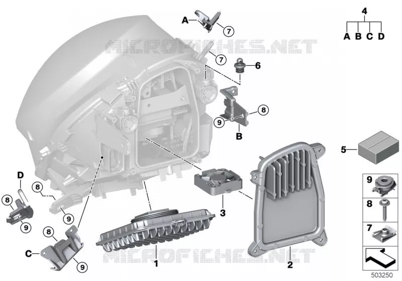 Pièces détachées projecteur à LED MINI MINI COOPER D 2019 Cooper D N Cooper D