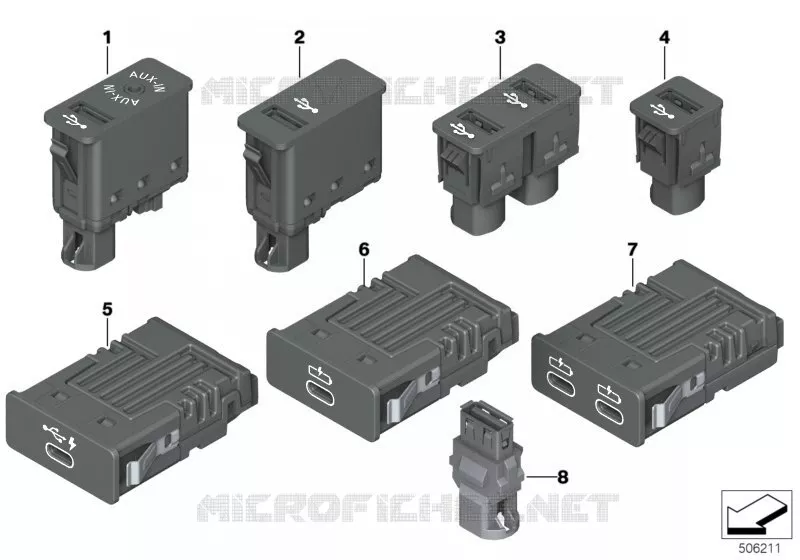 Prise femelle USB/AUX-IN MINI MINI ONE 2014 One N One