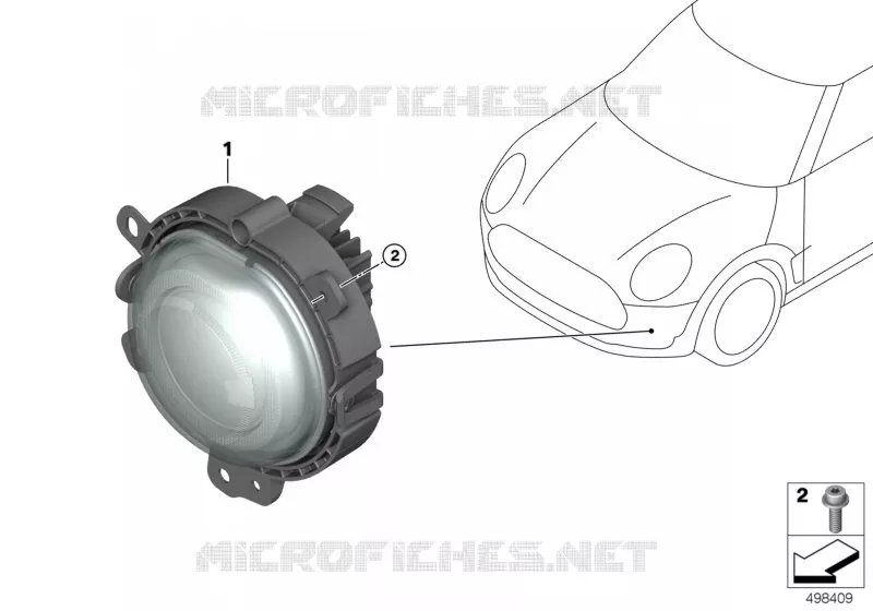 Projecteur de bouclier pare-chocs MINI MINI COOPER SD 2019 Cooper SD N Cooper SD