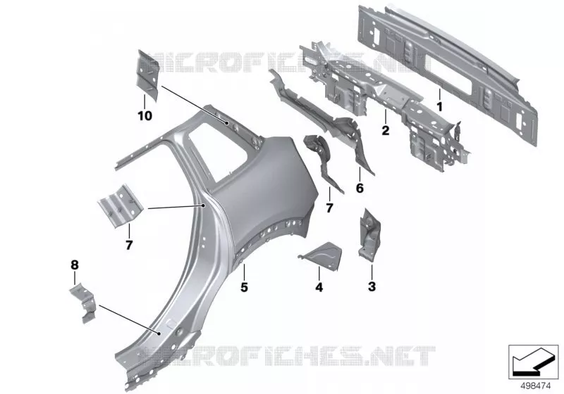 Revetement daile arriere MINI MINI COOPER SD 2016 Cooper SD N Cooper SD