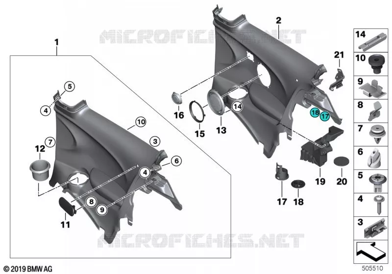 Revêtement latéral arrière MINI MINI COOPER SD 2013 Cooper SD N Cooper SD