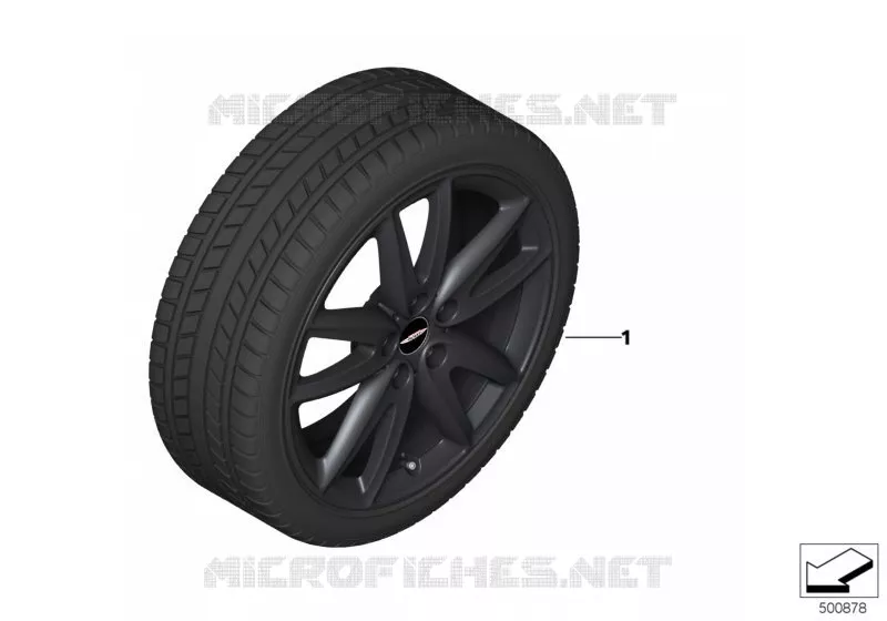 Roue hiver compl.JCW Grip Spoke 815-18