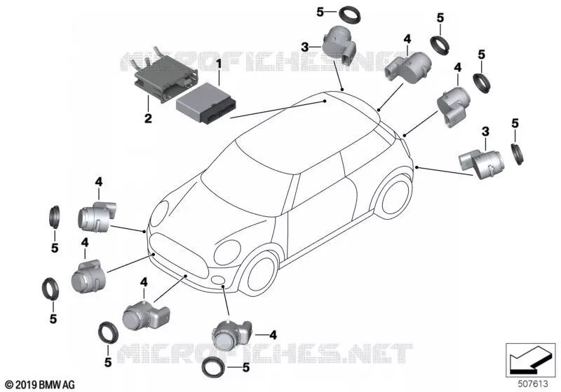 Système daide au stationnement (PDC) MINI MINI ONE D 2016 One D N One D