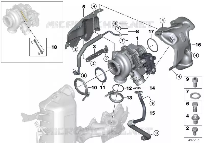 Turbo-compresseur avec lubrification MINI MINI COOPER SD 2014 Cooper SD N Cooper SD