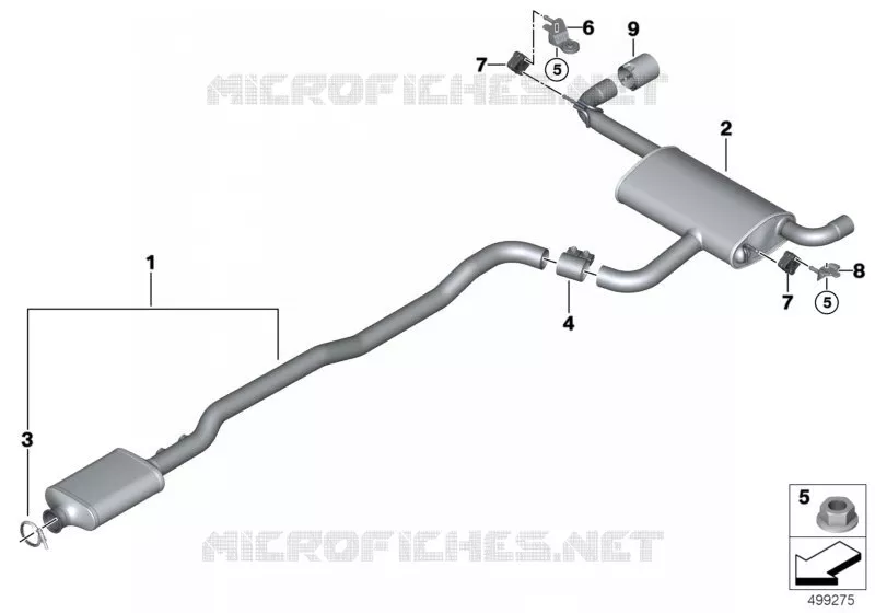 système déchappement arrière MINI MINI COOPER SD 2019 Cooper SD N Cooper SD